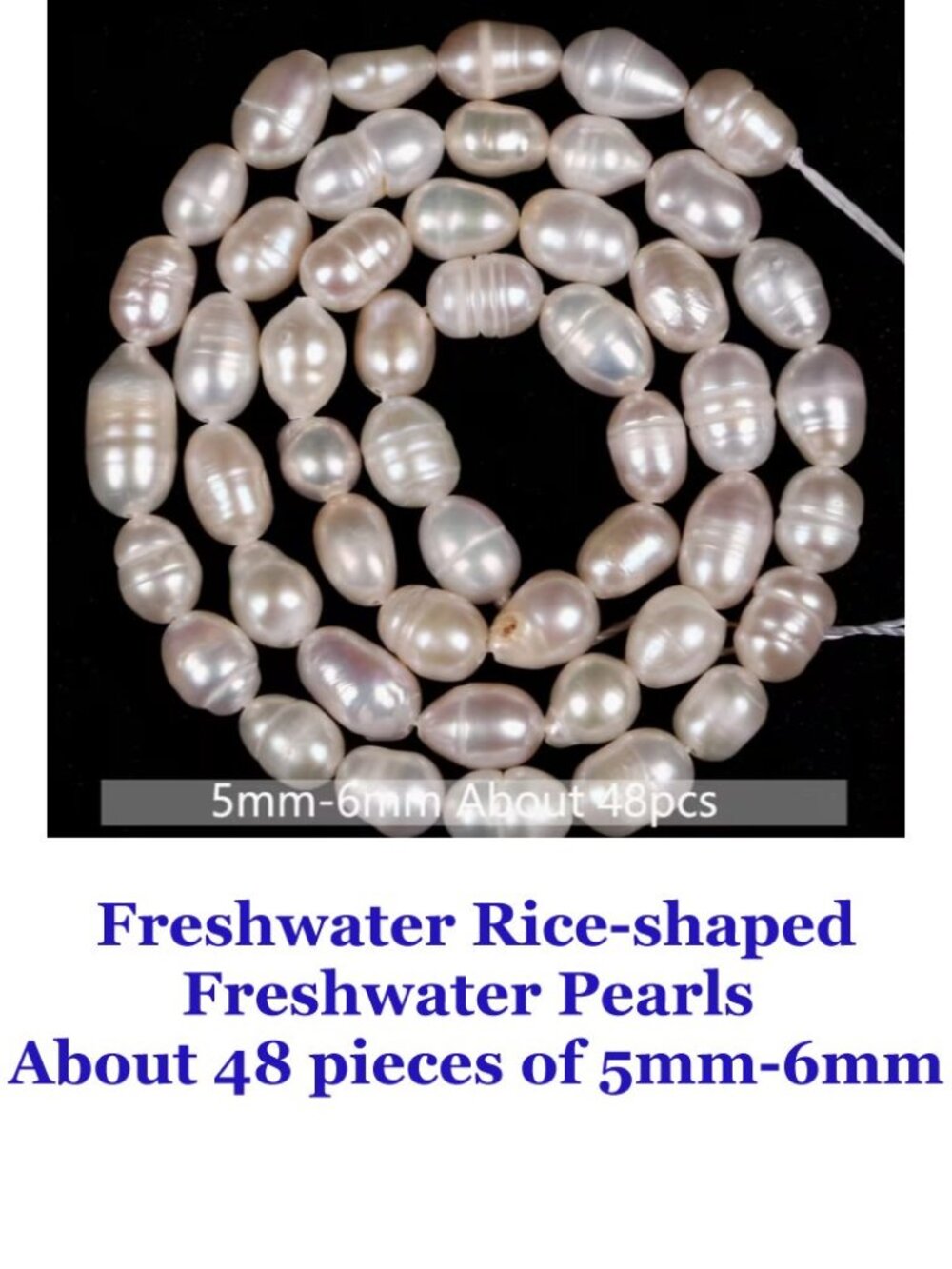Freshwater  Pearls  5-6mm  About 48 Beads